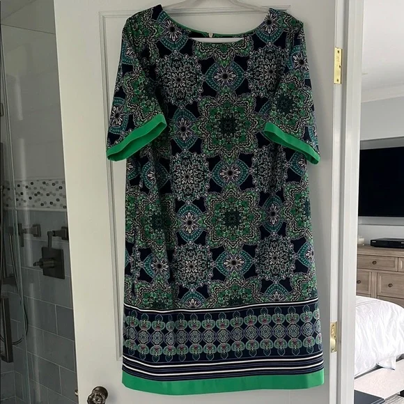 Eliza J | Dresses | Eliza J Blue And White Sheath Dress 34 Sleeve Crew Neck | Poshmark Eliza J | Dresses | Eliza J Blue And White Sheath Dress 34 Sleeve Crew Neck | Poshmark